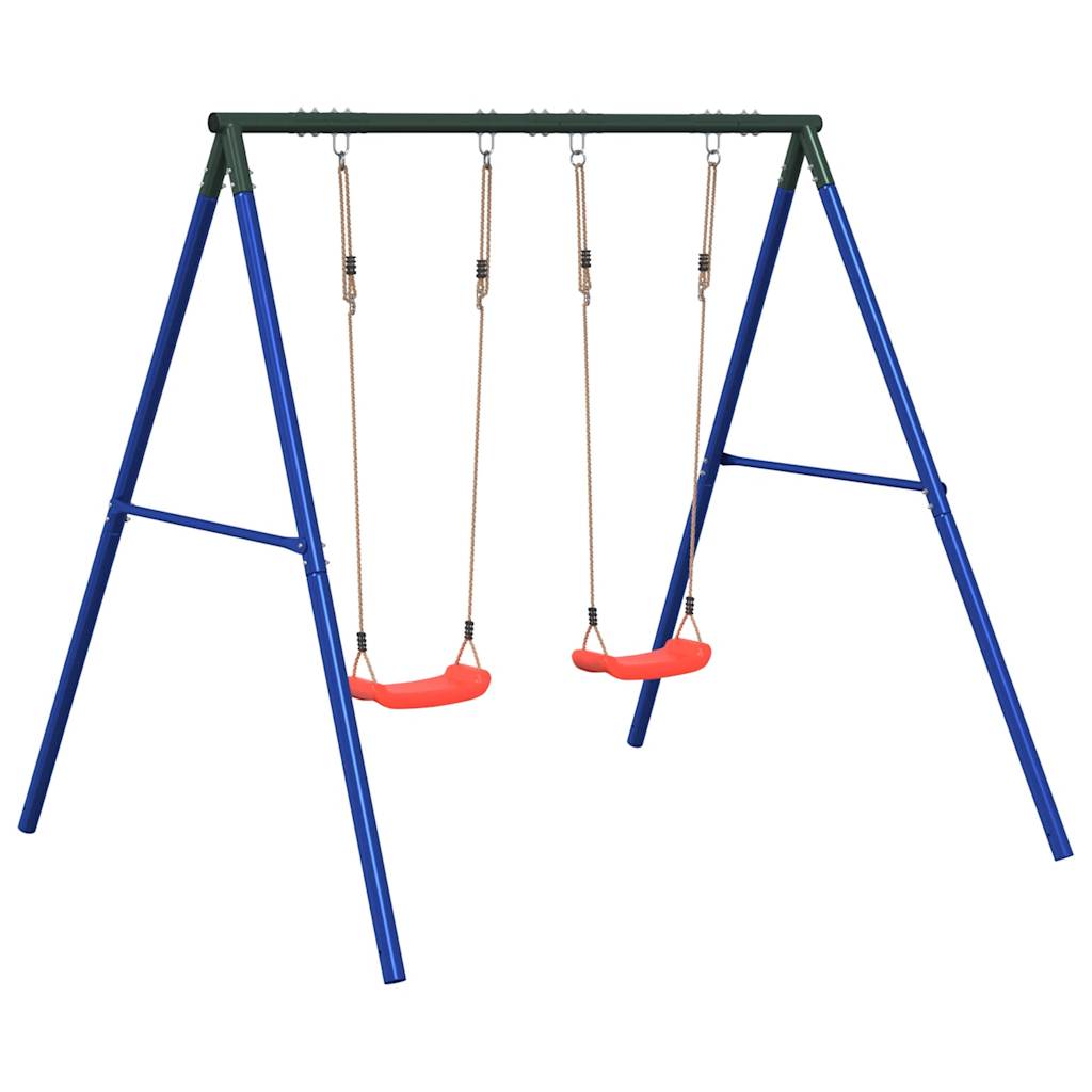 vidaXL Outdoor Swing Set with 2 Swings - Blue - 33660