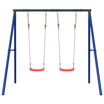 vidaXL Outdoor Swing Set with 2 Swings - Blue - 33660