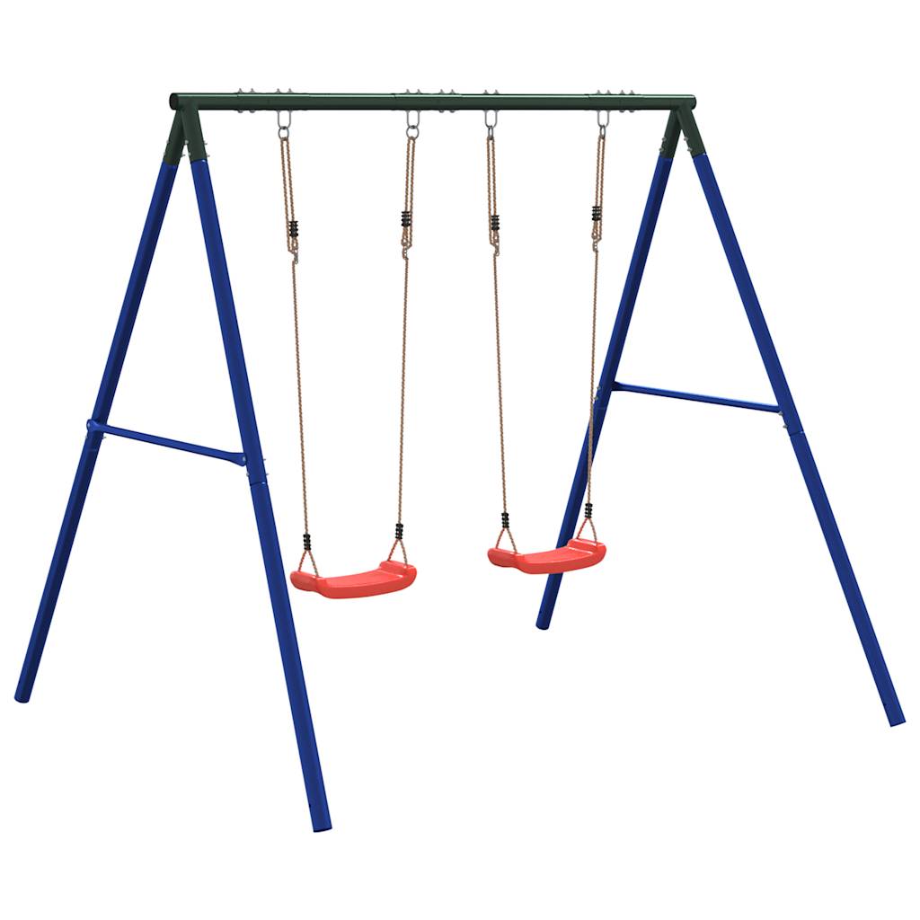 vidaXL Outdoor Swing Set with 2 Swings - Blue - 33660