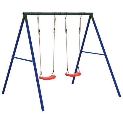 vidaXL Outdoor Swing Set with 2 Swings - Blue - 33660