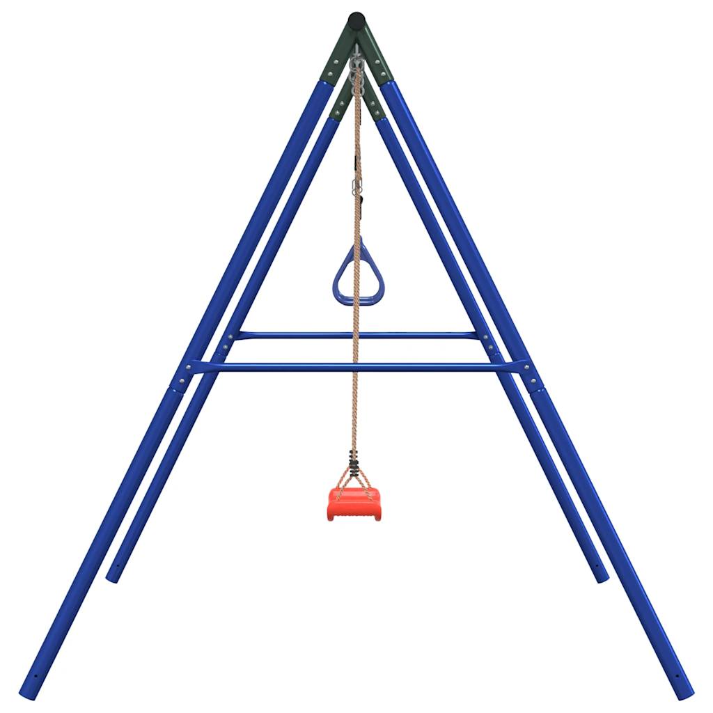 vidaXL Outdoor Swing Set with Swing and Trapeze - Blue - 33661