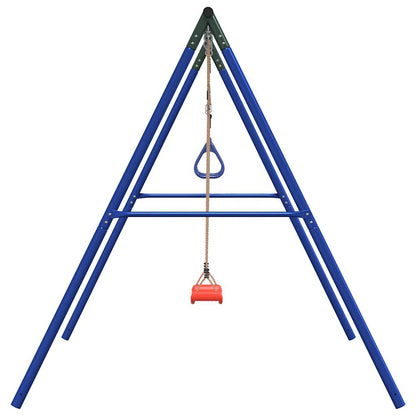 vidaXL Outdoor Swing Set with Swing and Trapeze - Blue - 33661