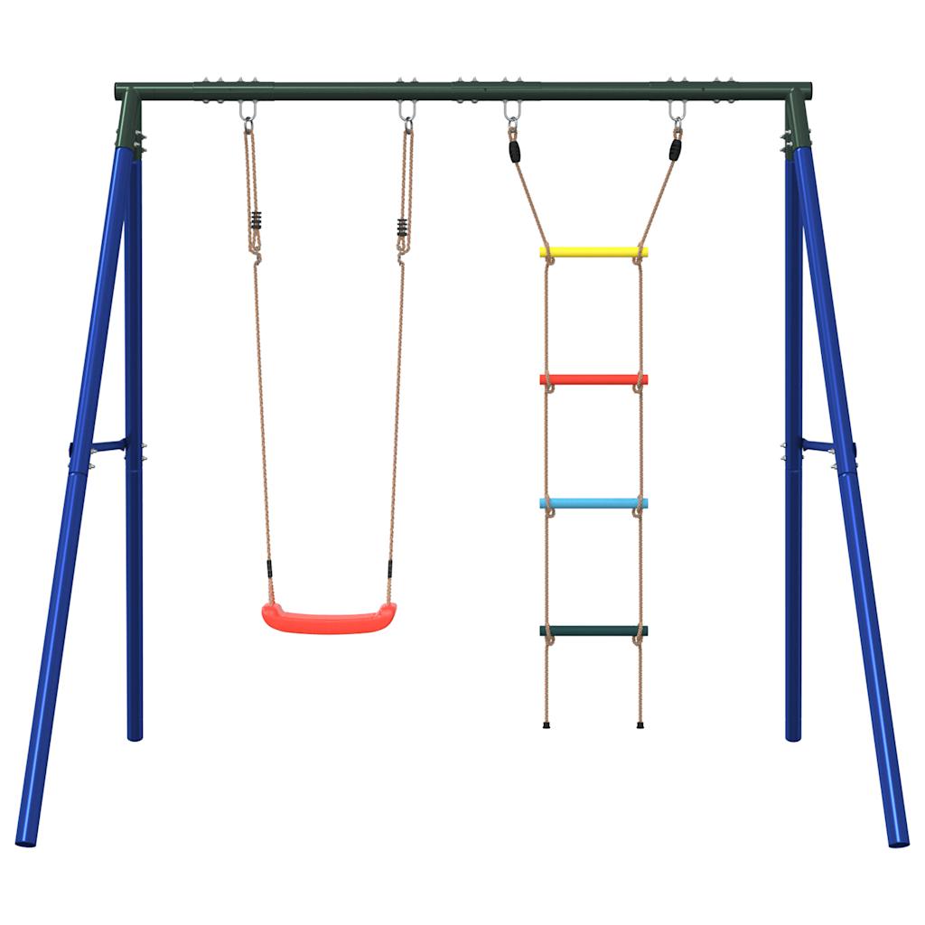 vidaXL Outdoor Swing Set with Swing and Ladder - Multicolour