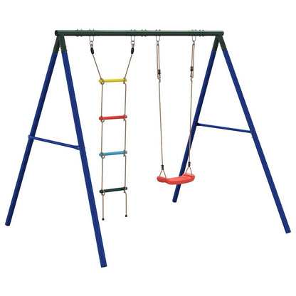 vidaXL Outdoor Swing Set with Swing and Ladder - Multicolour