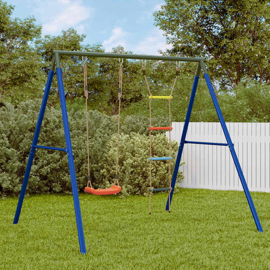 vidaXL Outdoor Swing Set with Swing and Ladder - Multicolour