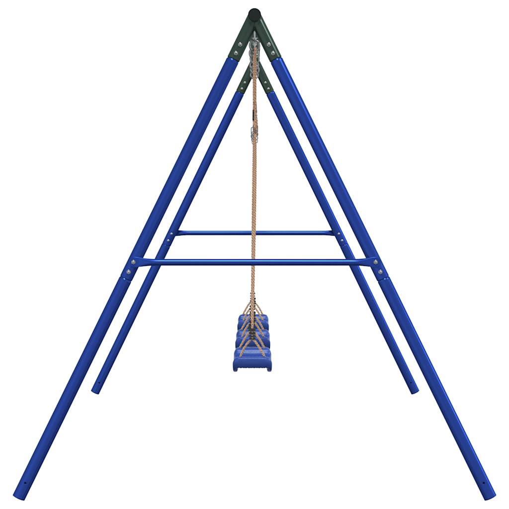 vidaXL Outdoor Swing Set with 3 Swings - Blue
