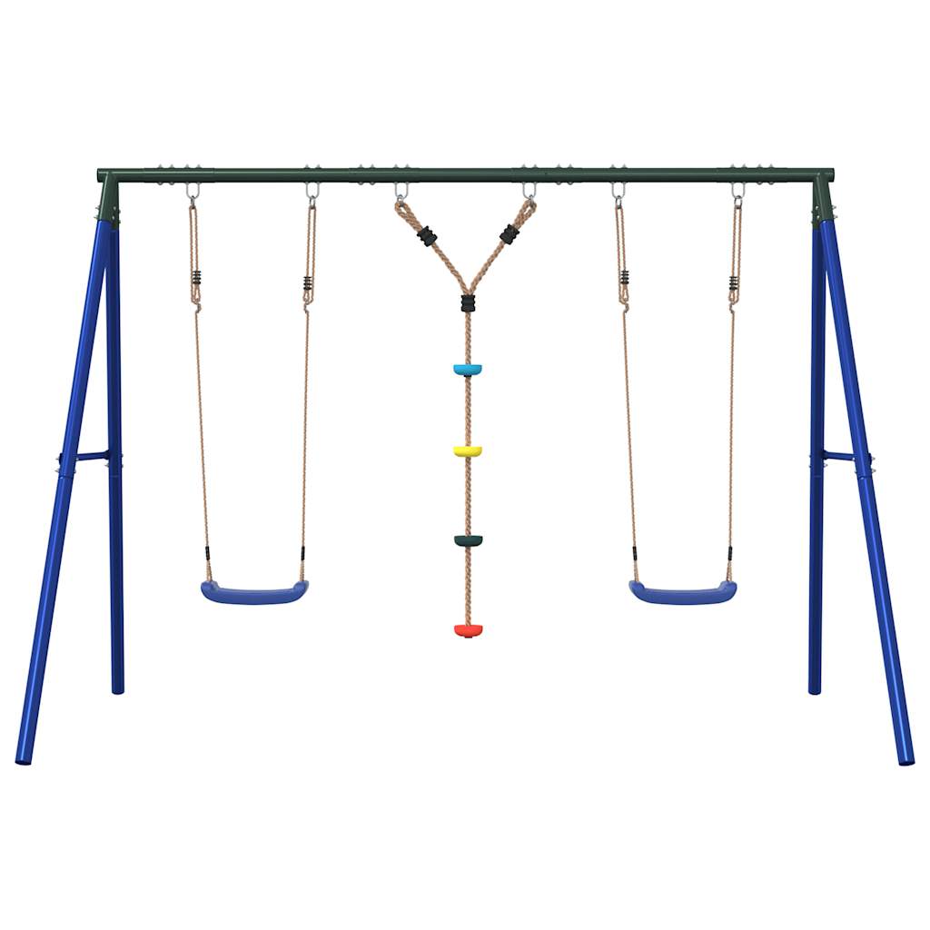 vidaXL Outdoor Swing Set with Swings and Disc Swing - Multicolour