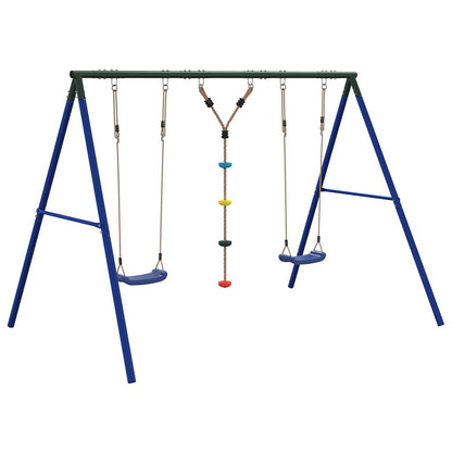 vidaXL Outdoor Swing Set with Swings and Disc Swing - Multicolour