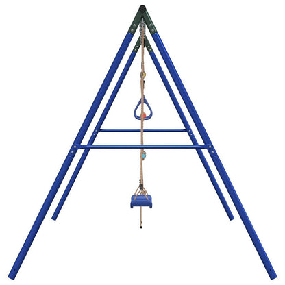 vidaXL Outdoor Swing Set with Swing, Trapeze, Ladder - Multicolour