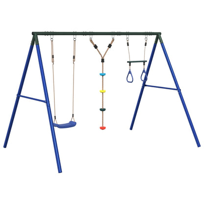 vidaXL Outdoor Swing Set with Swing, Trapeze, Ladder - Multicolour - 33711