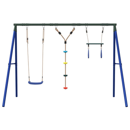 vidaXL Outdoor Swing Set with Swing, Trapeze, Ladder - Multicolour - 33711