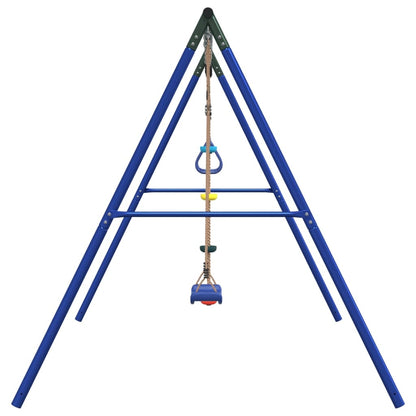 vidaXL Outdoor Swing Set with Swing, Trapeze, Ladder - Multicolour - 33711