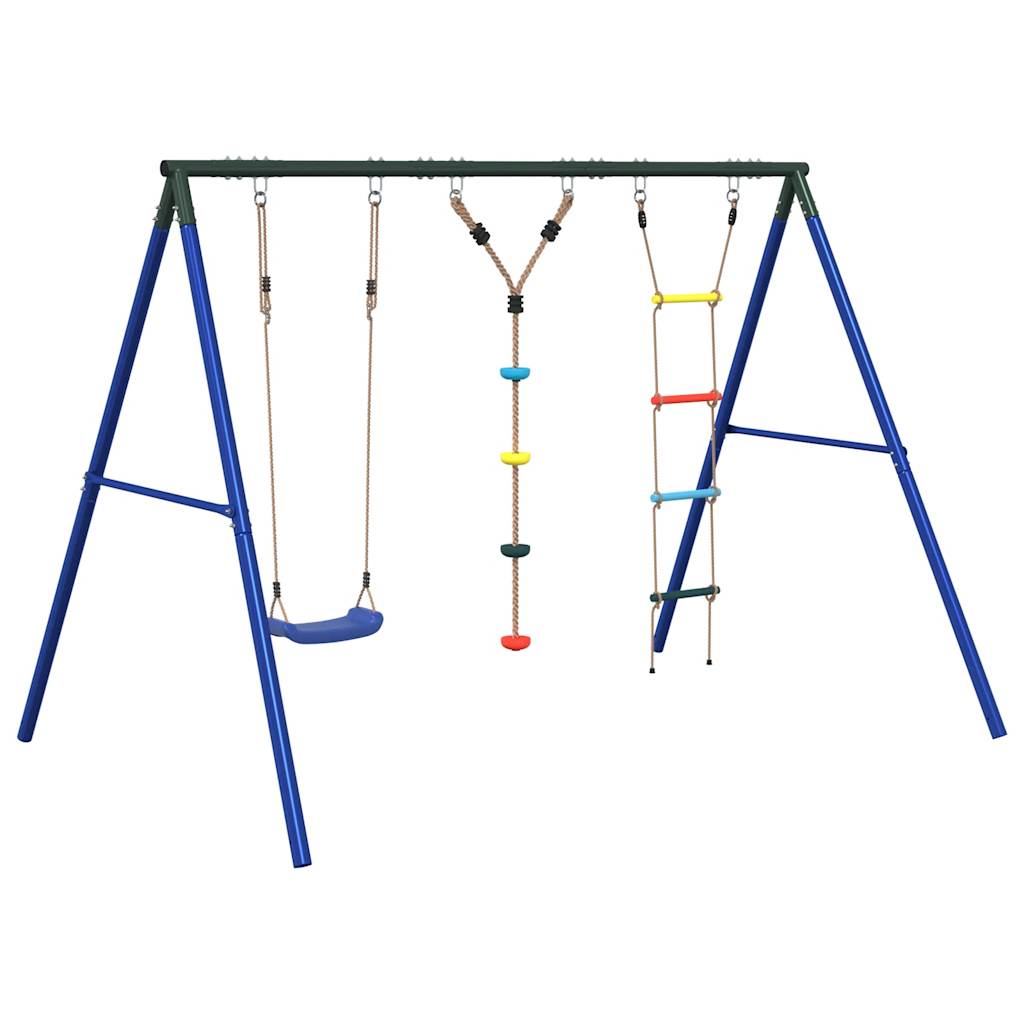 vidaXL Outdoor Swing Set with Swing, Ladder, Disc Swing - Multicolour