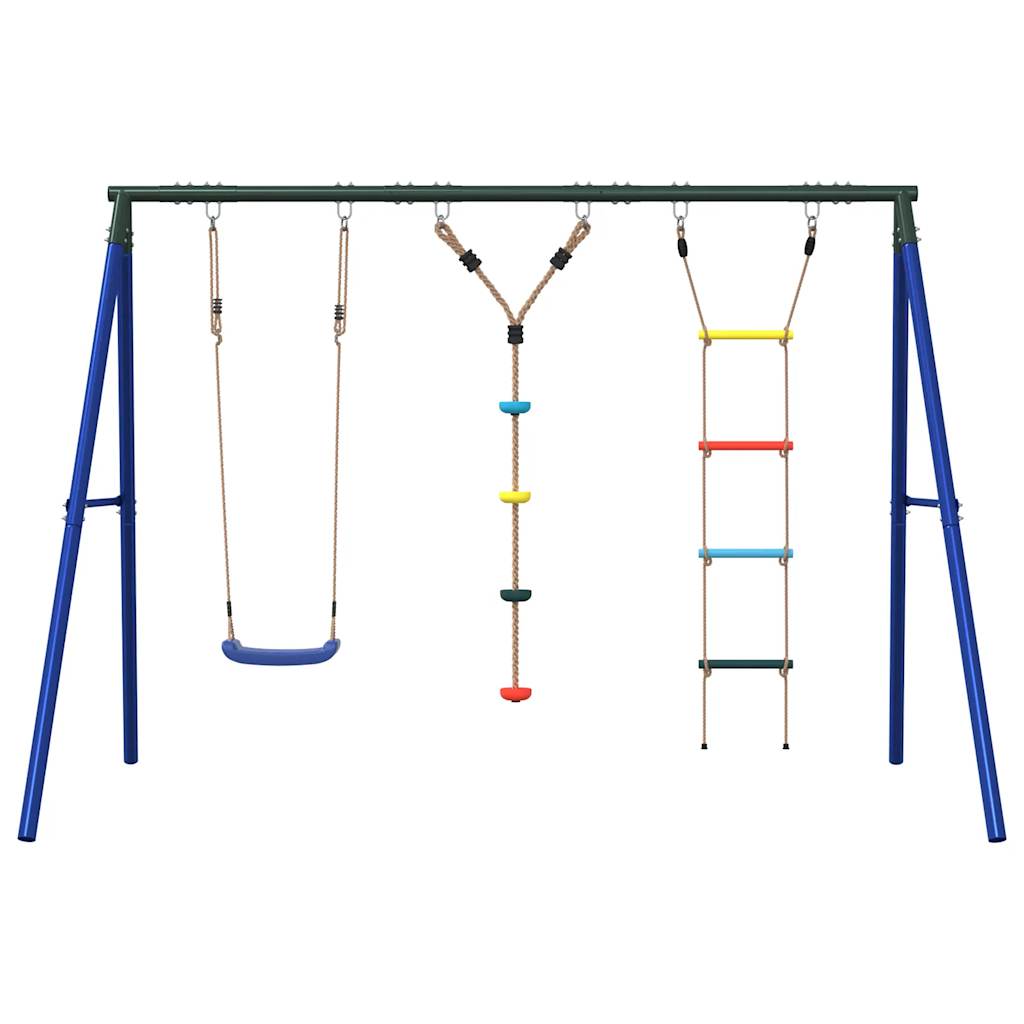 vidaXL Outdoor Swing Set with Swing, Ladder, Disc Swing - Multicolour