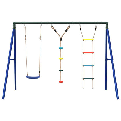 vidaXL Outdoor Swing Set with Swing, Ladder, Disc Swing - Multicolour