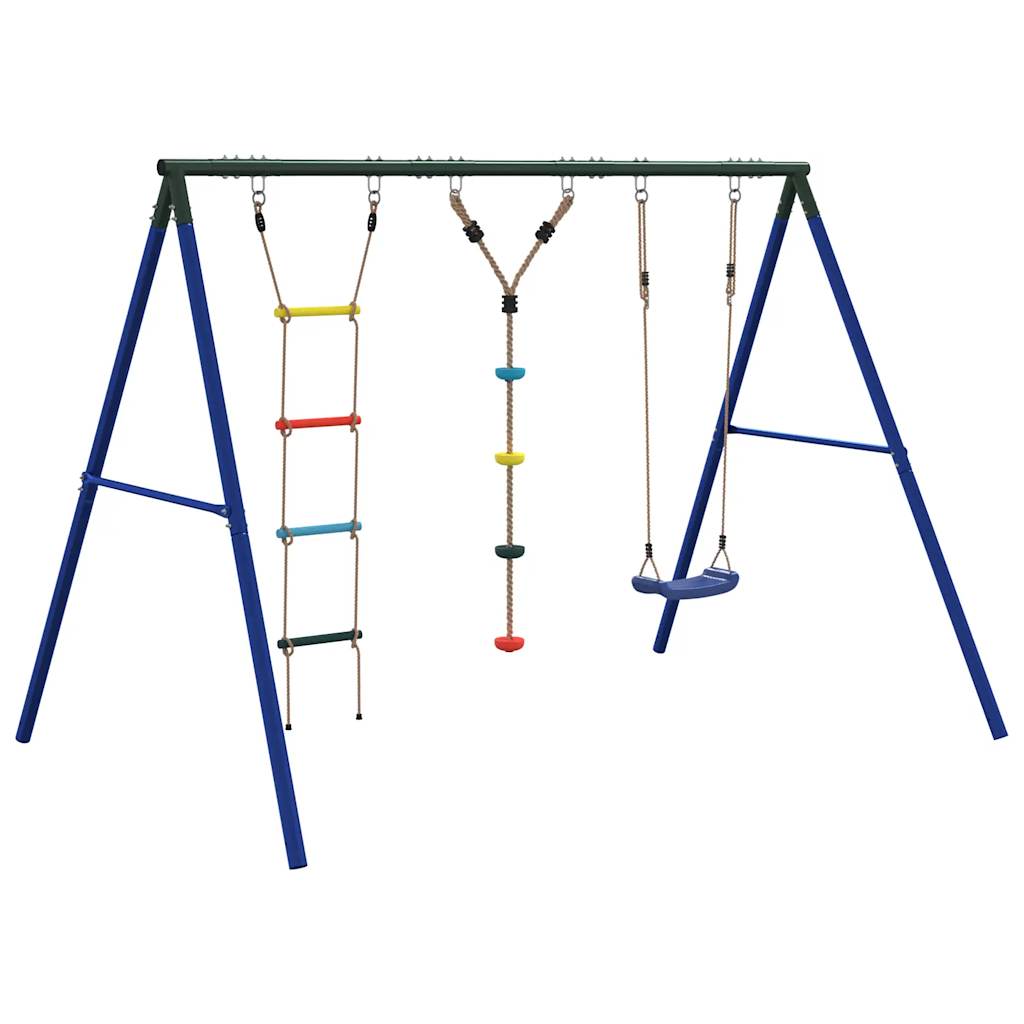 vidaXL Outdoor Swing Set with Swing, Ladder, Disc Swing - Multicolour