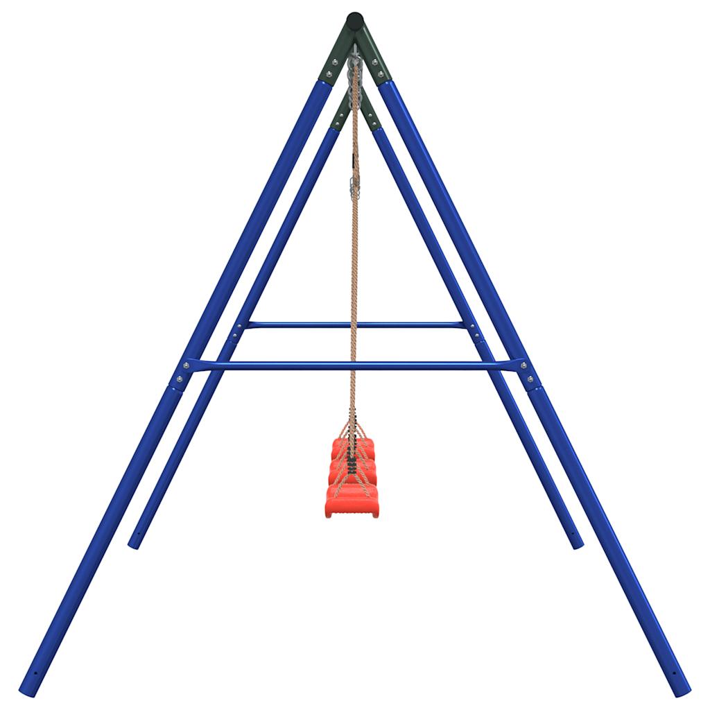 vidaXL Outdoor Swing Set with 3 Swings - Blue - 33718