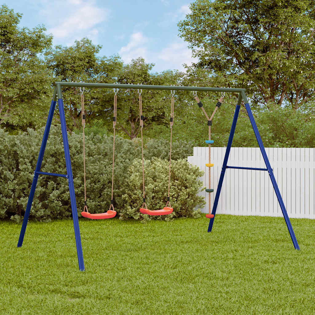 vidaXL Outdoor Swing Set with Swings and Disc Swing - Multicolour - 33744