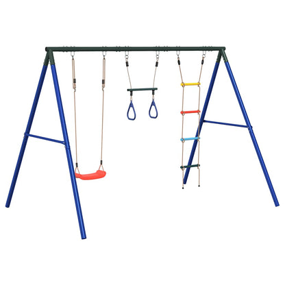 vidaXL Outdoor Swing Set with Swing. Trapeze. Ladder - Multicolour