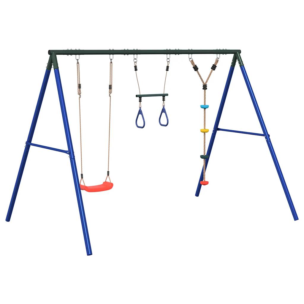 vidaXL Outdoor Swing Set with Swing. Trapeze. Disc Swing - Multicolour