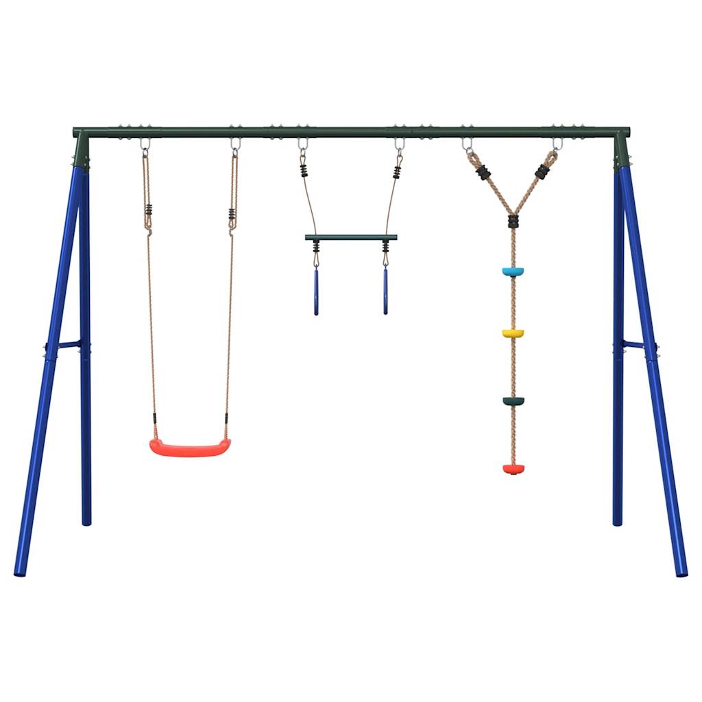 vidaXL Outdoor Swing Set with Swing. Trapeze. Disc Swing - Multicolour