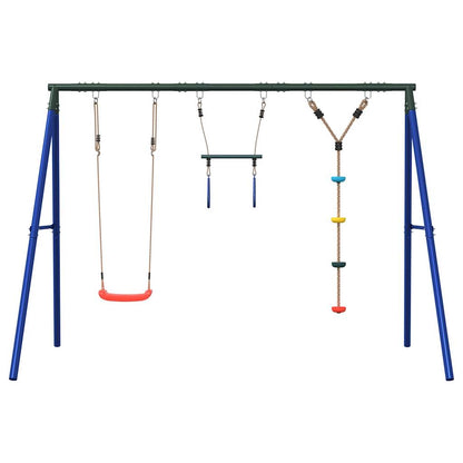 vidaXL Outdoor Swing Set with Swing. Trapeze. Disc Swing - Multicolour