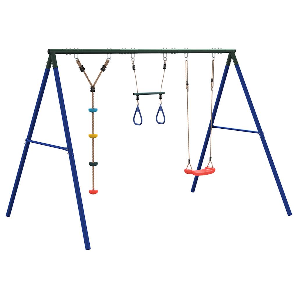 vidaXL Outdoor Swing Set with Swing. Trapeze. Disc Swing - Multicolour
