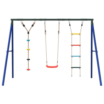 vidaXL Outdoor Swing Set with Swing. Ladder. Disc Swing - Multicolour