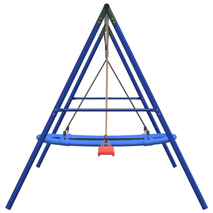 vidaXL Outdoor Swing Set with Swing and Nest Swing - Blue