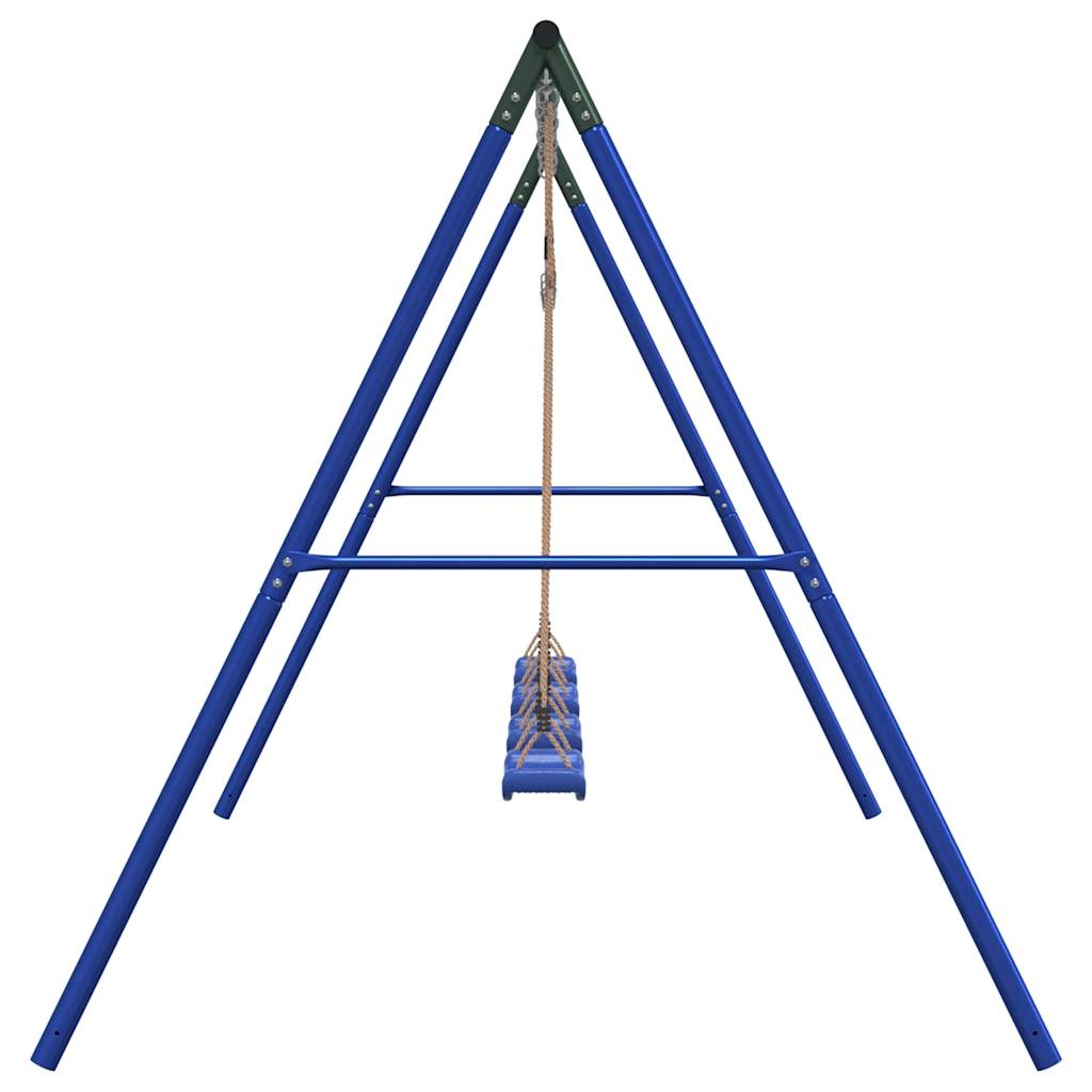 vidaXL Outdoor Swing Set with 4 Swings - Blue