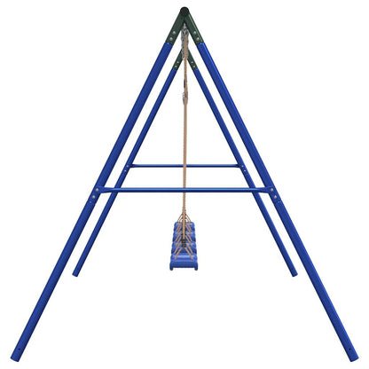 vidaXL Outdoor Swing Set with 4 Swings - Blue