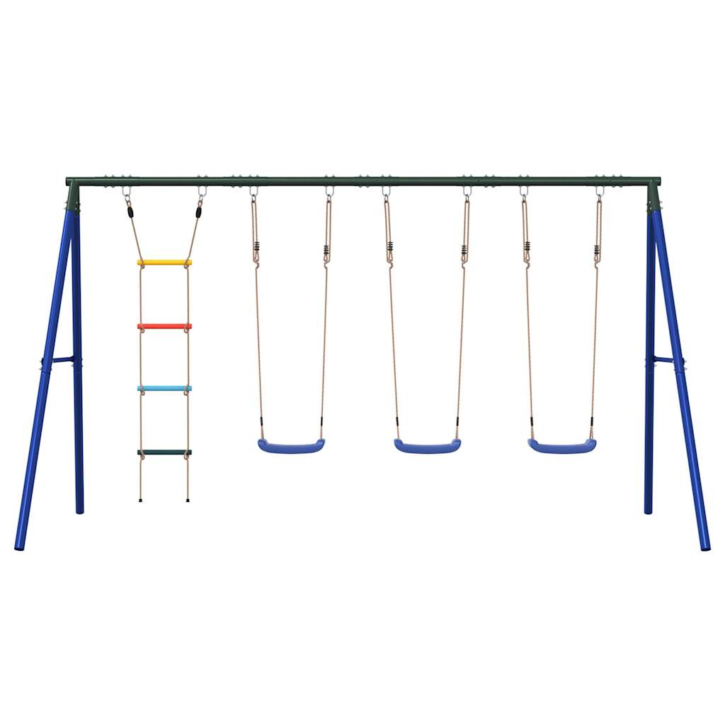 vidaXL Outdoor Swing Set with Swings and Ladder - Multicolour