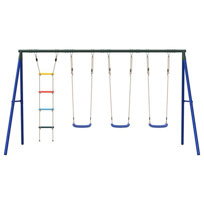 vidaXL Outdoor Swing Set with Swings and Ladder - Multicolour