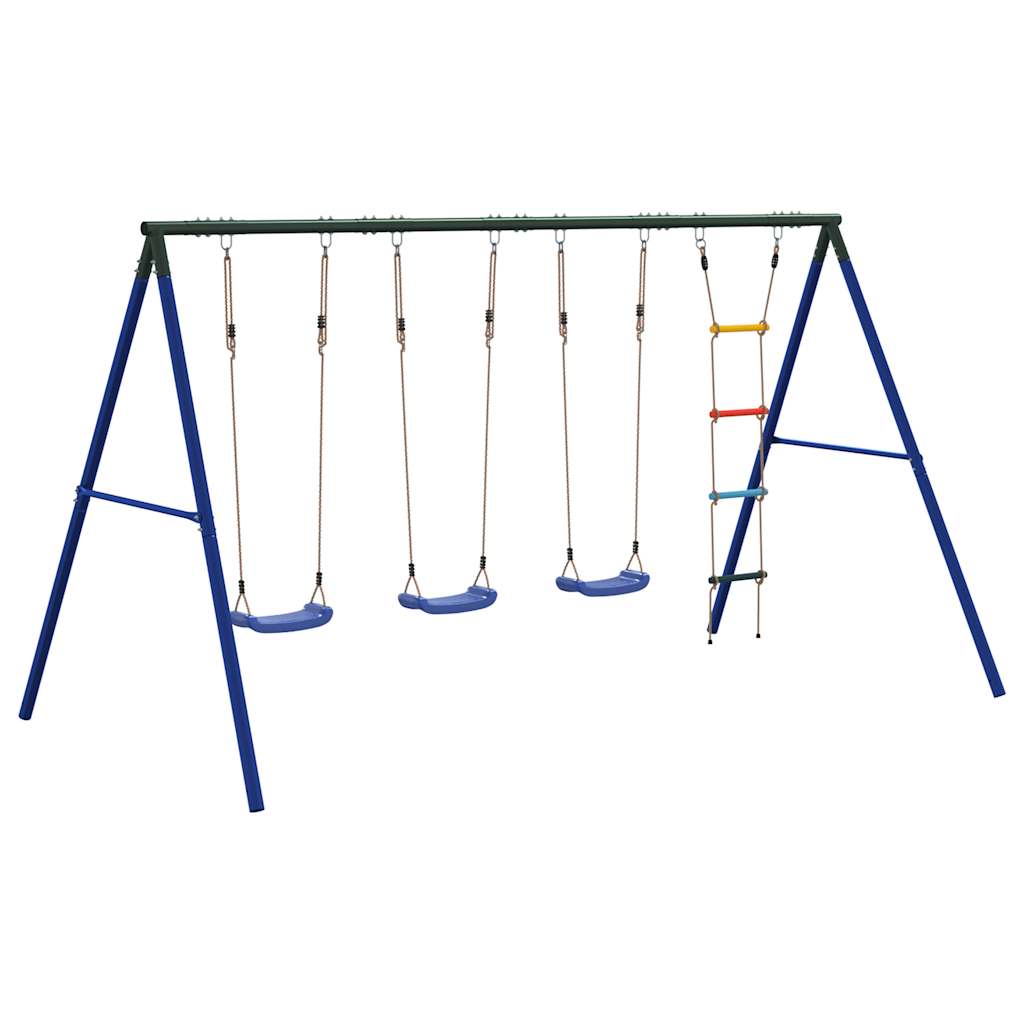 vidaXL Outdoor Swing Set with Swings and Ladder - Multicolour