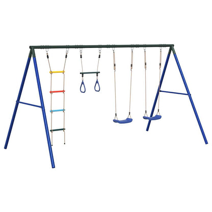vidaXL Outdoor Swing Set with Swings. Trapeze. Ladder - Multicolour