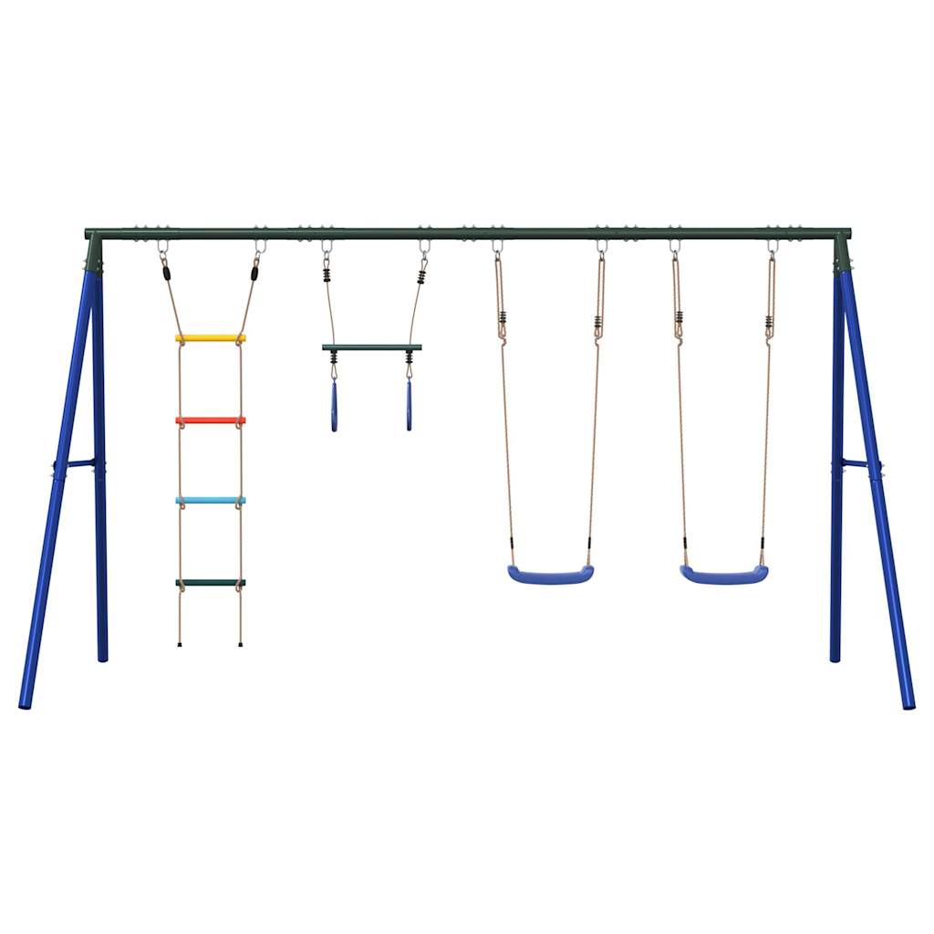 vidaXL Outdoor Swing Set with Swings. Trapeze. Ladder - Multicolour