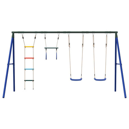 vidaXL Outdoor Swing Set with Swings. Trapeze. Ladder - Multicolour