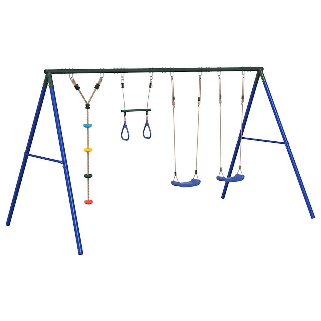 vidaXL Outdoor Swing Set with Swings. Trapeze. Disc Swing - Multicolour
