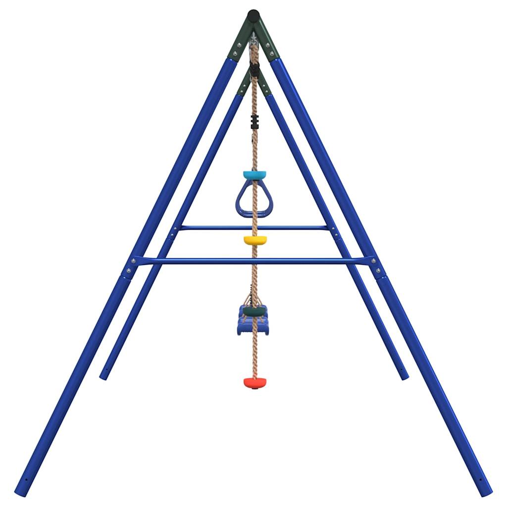 vidaXL Outdoor Swing Set with Swings. Trapeze. Disc Swing - Multicolour