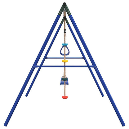 vidaXL Outdoor Swing Set with Swings. Trapeze. Disc Swing - Multicolour