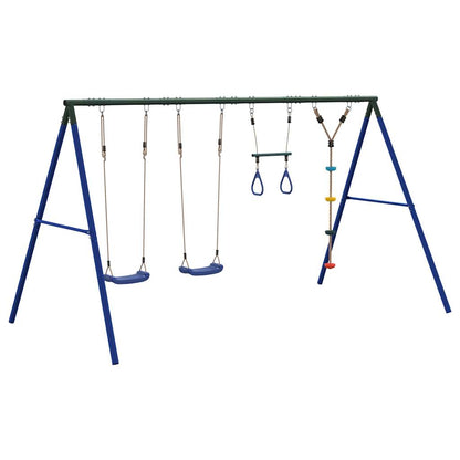vidaXL Outdoor Swing Set with Swings. Trapeze. Disc Swing - Multicolour