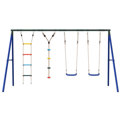 vidaXL Outdoor Swing Set with Swings. Ladder. Disc Swing - Multicolour