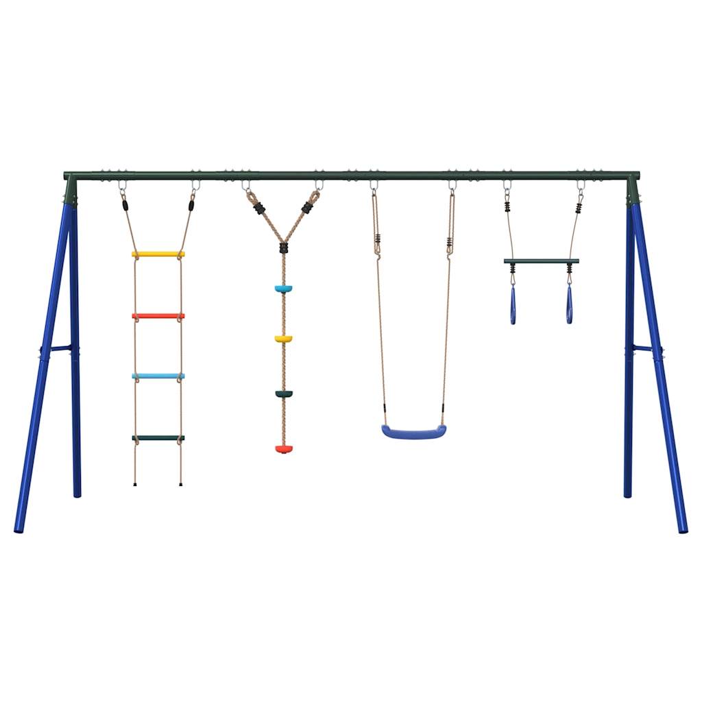 vidaXL Outdoor Swing Set with Swing. Trapeze. Ladder. Disc Swing - Multicolour