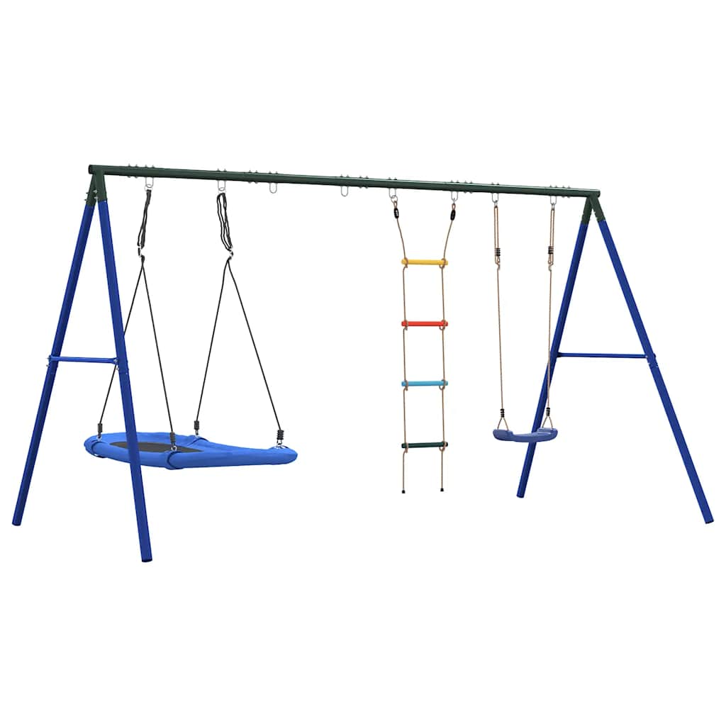 vidaXL Outdoor Swing Set with Swing, Ladder, Nest Swing - Multicolour