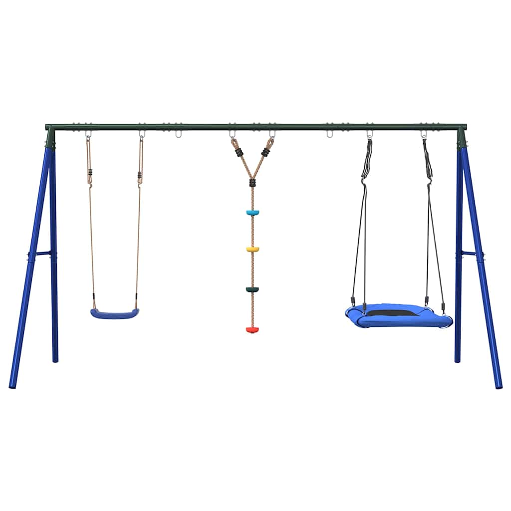 vidaXL Outdoor Swing Set with Swing, Disc Swing, Nest Swing - Multicolour