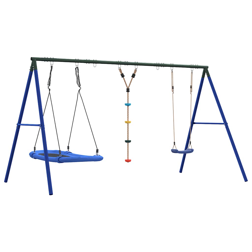 vidaXL Outdoor Swing Set with Swing, Disc Swing, Nest Swing - Multicolour