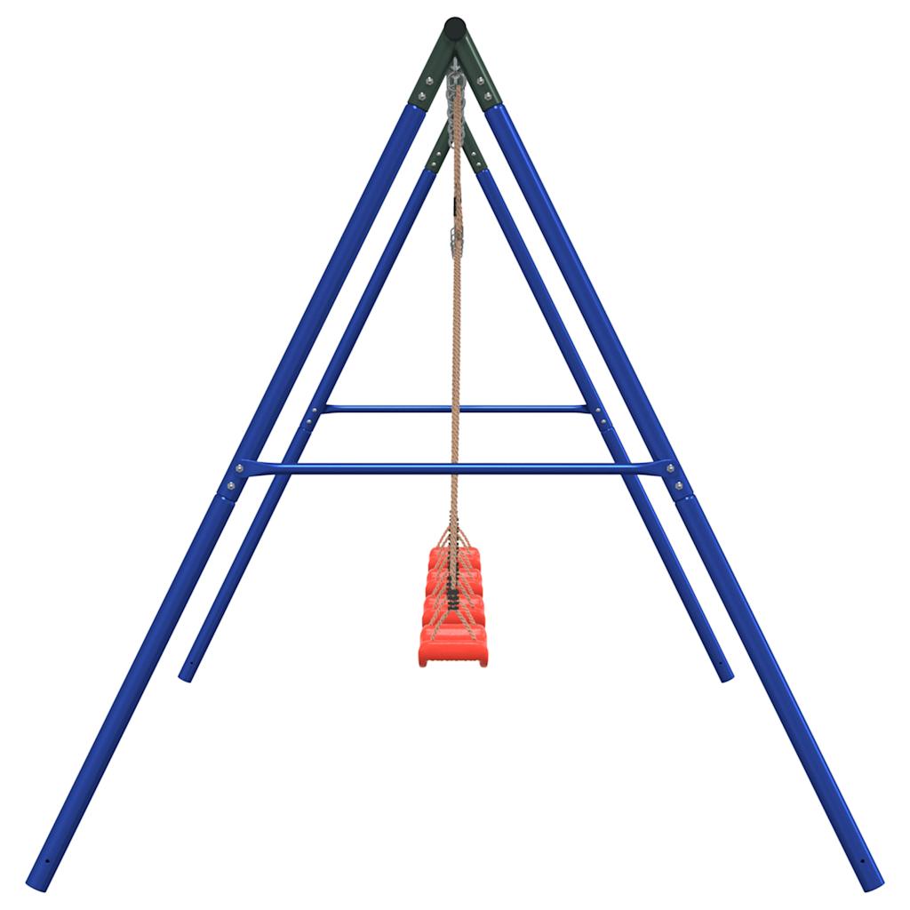vidaXL Outdoor Swing Set with 4 Swings - Blue - 33843