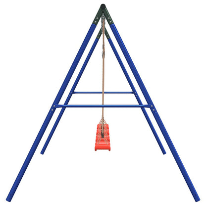 vidaXL Outdoor Swing Set with 4 Swings - Blue - 33843
