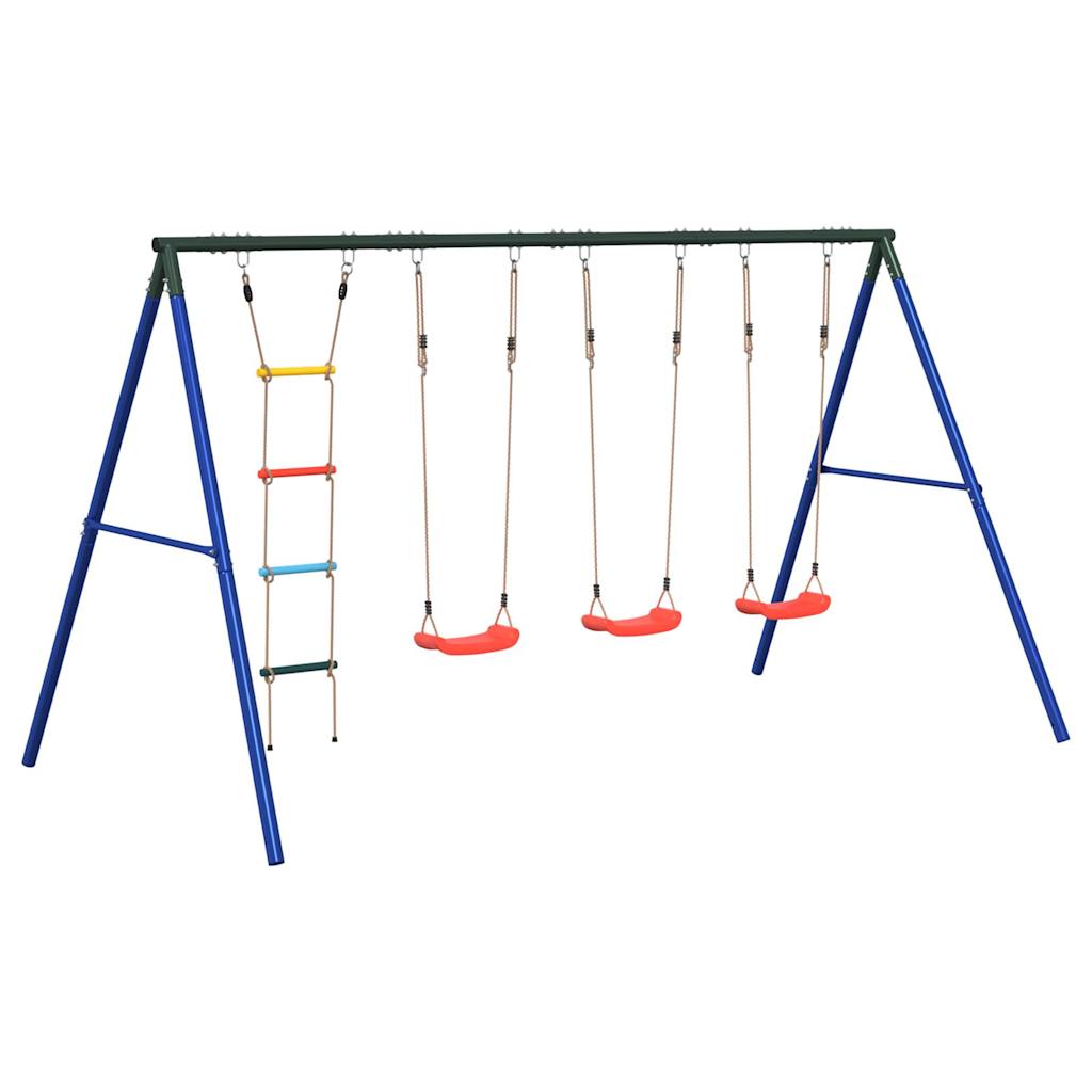 vidaXL Outdoor Swing Set with Swings and Ladder - Multicolour - 33852
