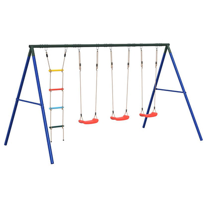 vidaXL Outdoor Swing Set with Swings and Ladder - Multicolour - 33852